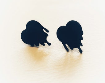 Dripping heart post earrings for Valentine’s Day/gift for her/ galentine day