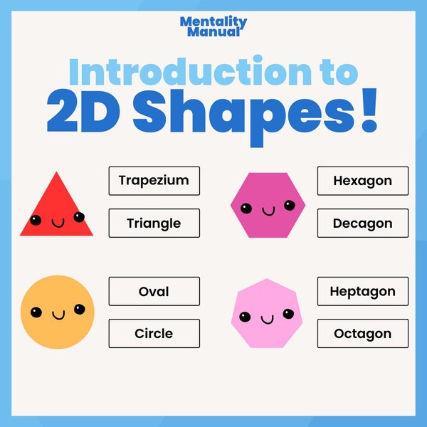 2D Shapes Worksheet Pack for Early Years Foundation Learners (EYFS)