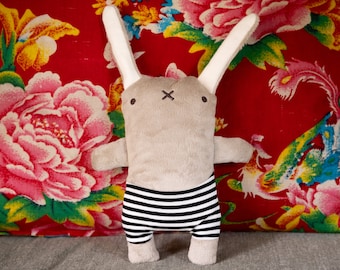 Handmade bunny plush, Louise the fluffy and soft toy for children's birthday gift