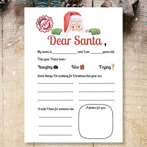 Lista de deseos navideños para niños, Carta a Papá Noel, Actividades navideñas, Regalos para mí, Lista de deseos de compras, Diversión navideña, Navidad, Descarga en PDF