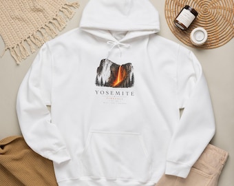 Yosemite Firefall Hoodie | El Capitan Waterfall Nature Sweatshirt
