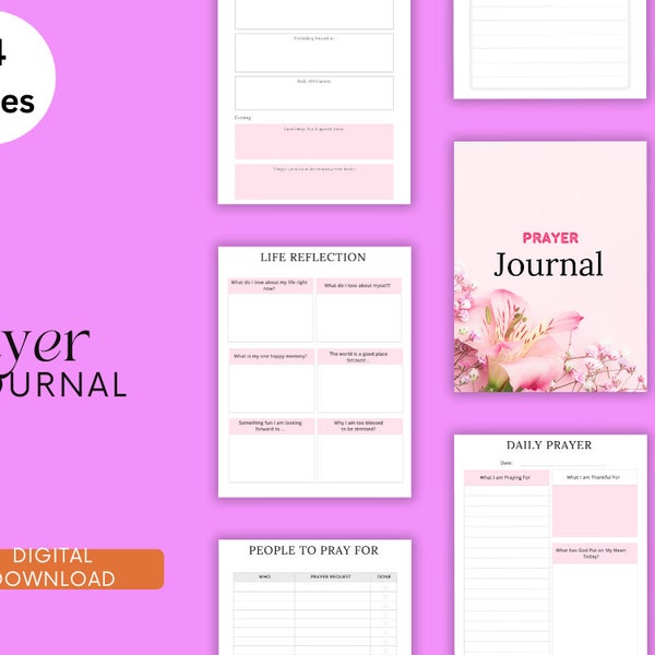 Prayer Journal,Spiritual Growth Planner,Daily Reflection Journal,Meditation Planner,Gratitude Practice,Intentional Living,Mindful Journal