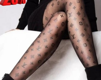 Classic Vintage Tights, High Quality Fishnet, Knitted, Alphabet Tights