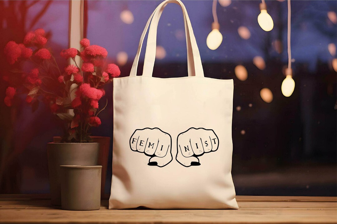 Feminist Tote Bag, Strong Women Gift Bag, Activist Tote Bag, Smash The Patriarchy Tote Bag - View #7