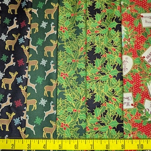 Retro 50s Christmas fat quarter stack - Connecting Threads