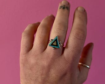 Turquoise & Sterling Silver Ring 8