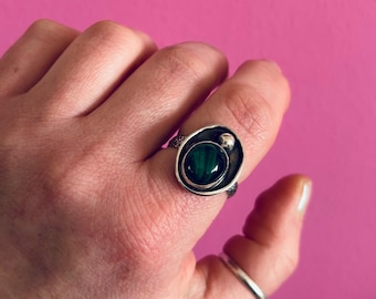Malachite Statement Ring