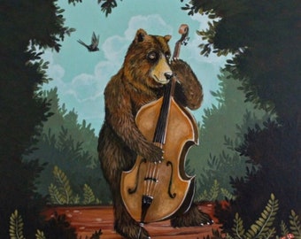 ARTIST PRINT "Bear & the Bass" by Elizabeth Foster