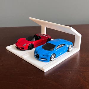 Die-Cast 2-Car Garage Display Stand .STL - 1:64 Scale Hot Wheels & Matchbox Digital Download