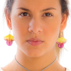Hanami Orchid Petal Earrings.