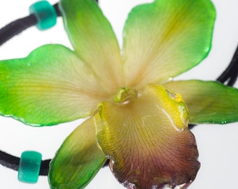 Green Sakura Orchid Necklace