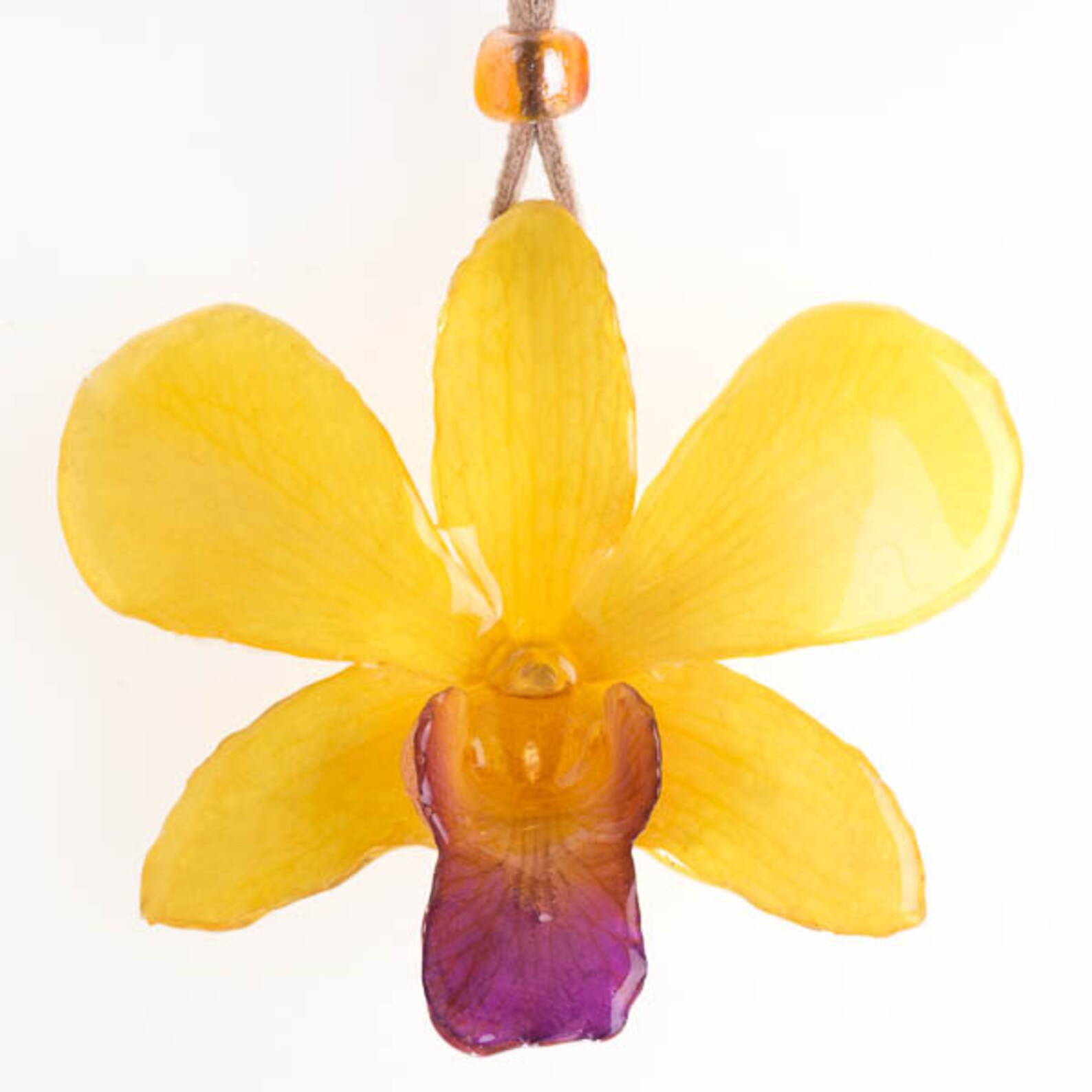 Yellow Purple Hanami Orchid Necklace - Etsy