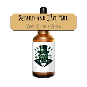 Cool Citrus Herb Beard and Face Oil - 30ml
