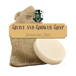 Fragrance-Free Shave and Shower Soap - Full Size - 4oz