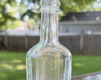 Botella Castoria vintage del Dr. S. Pitcher - Cristal "nieve" excepcional