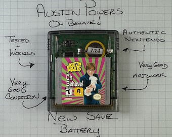 Austin Powers: Oh Behave! (Game Boy, 1998) Authentic *NEW BATTERY*