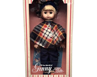 Vintage 1978 Ginny Vogue Doll – Plaid Outfit, Original Box