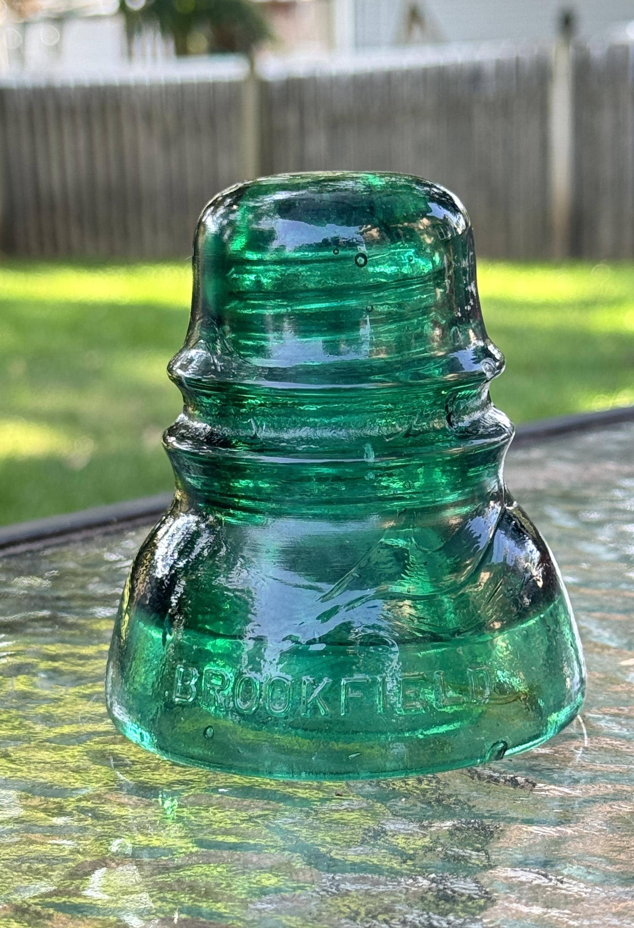 Antique Brookfield Glass Insulator CD 152 – Hoopskirt - Deep
