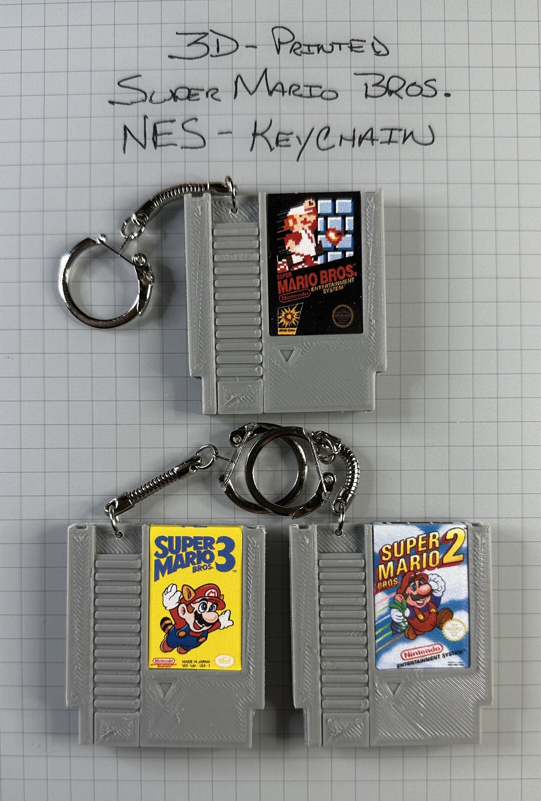 3D Printed NES Super Mario Bros. Key Chain - Etsy