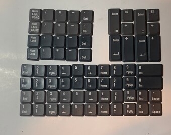 DARK GRAY Laptop Numeric keyboard keys for crafting! Over 72 keys! (4 sets of numbers)