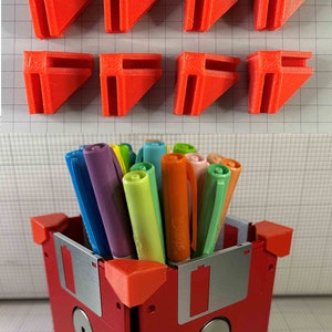 DIY Floppy Disk Pencil Holder No Tools / No Drilling required image 1