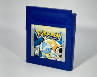 Pokemon Blue Version (Game Boy, 1998) Authentic Cartridge – Tested, New Save Battery, Complete Save File