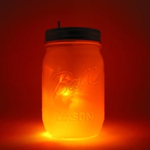 Sun and Moon Mason Jar Night Light image 1