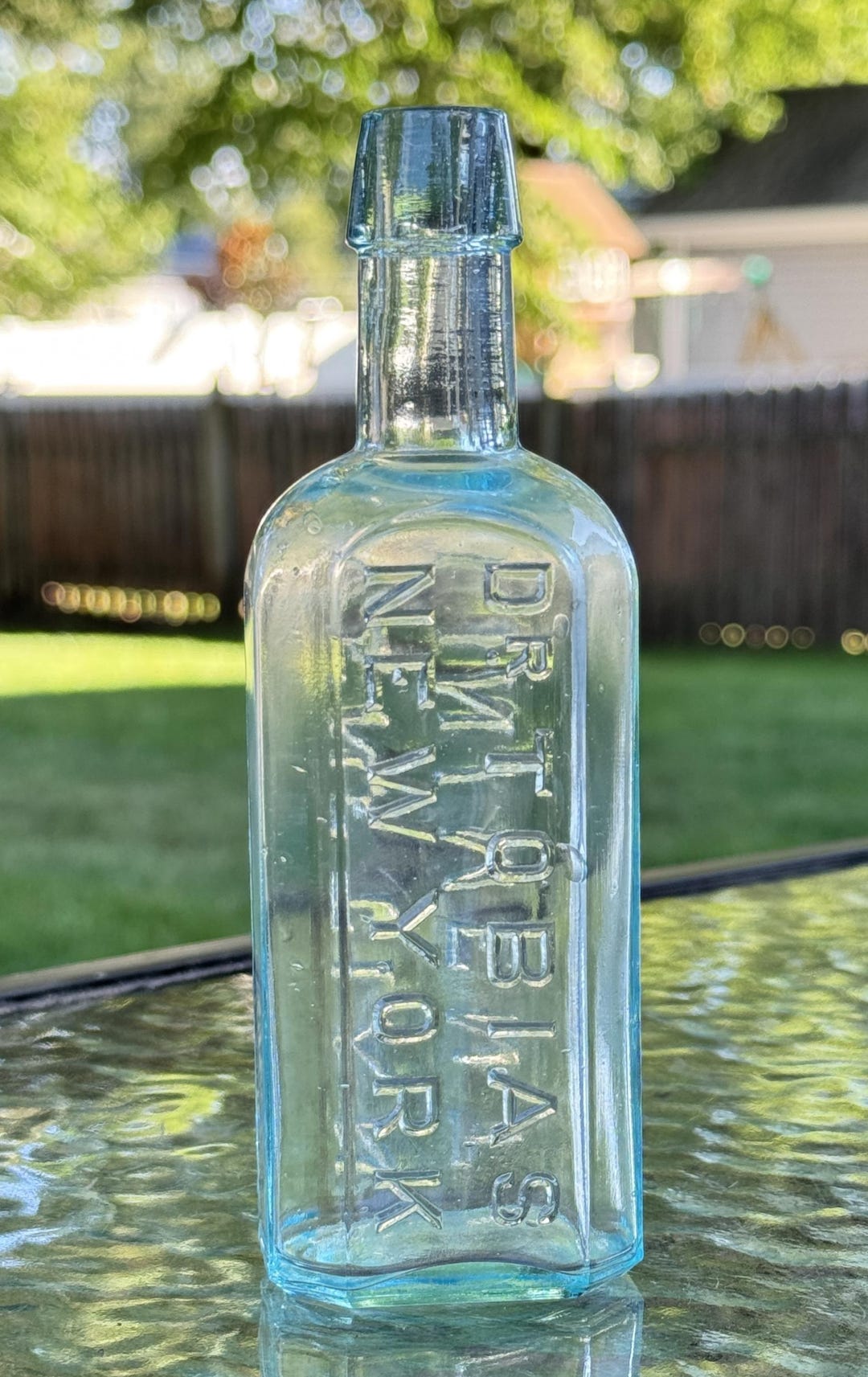 Vintage Venetian Liniment – Dr. Tobias New York – Light Blue/aqua Glass ...