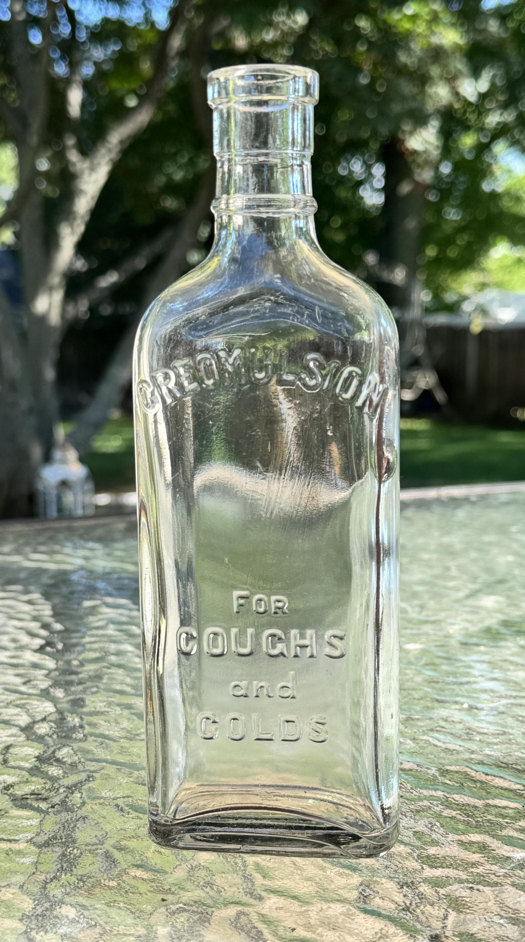 Vintage Creomulsion Bottle – Clear Glass, Cough & Cold Remedy - Etsy