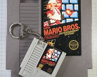 3D Printed NES Super Mario Bros. Key Chain - Your Choice Super Mario 1, 2 or 3