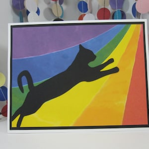 Rainbow Bridge Cat Sympathy Card