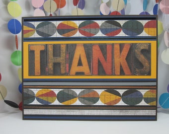 Masculine Thank You Card - rustic thank you - thanks dad - thank you grandpa - thank you for a guy - husband brother friend