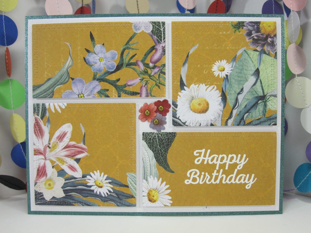 Daisy Birthday Card Spring Floral Birthday Flowers Yellow Happy ...