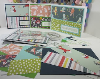 Animal DIY Cards Make Your Own Card Kit Fox Bunny Bird