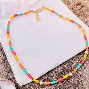 Collar de cuentas de semillas Sunrise