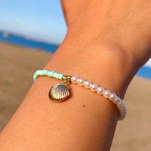 Sea Cove Stretchy Seed Bead Bracelet