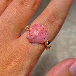 Mari Calico Elastic Ring / 18k gold filled