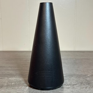 Contemporary Black Bud Vase, Unique Shape, Matte Ceramic Home Decor, Minimal Matte Black Vase, Modern Design, Textured Ceramic Flower Vase