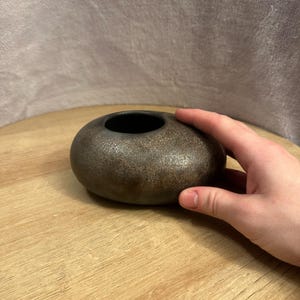 Rustic Ceramic Vase: Siena Vintage-Style BOHO Decor (5.9&quot; W x 2.5&quot; H)