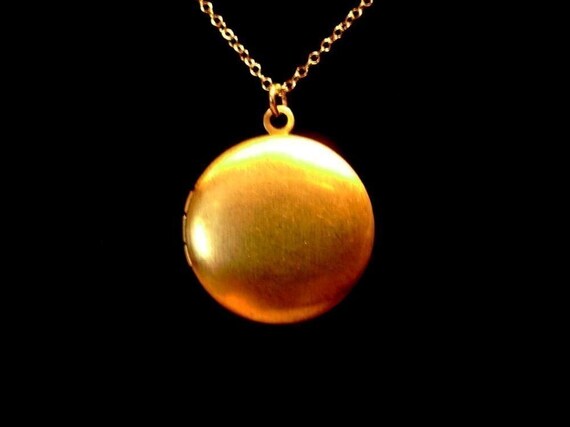 The Basic Gold Round Locket Necklace - image 2