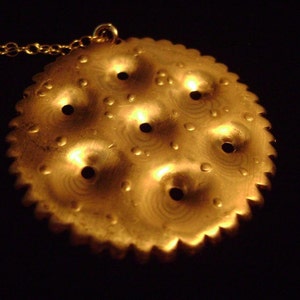 Brass Cracker Necklace, Round image 1