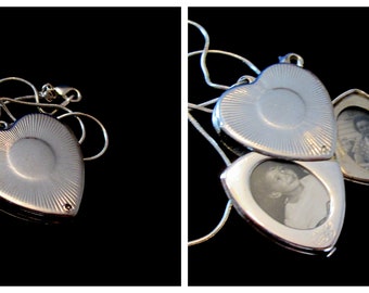 Love in My Heart, Vintage Silver Coro 4 Picture Locket