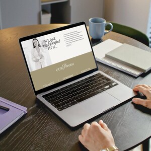 Canva-mall för landningssida | Evenemangsplanerare, fotografer, innehållsskapare | Elegant webbdesign | Lyxig webbplats bild 7