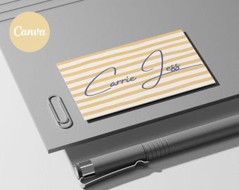 Modelo de cartão de visita, design moderno em Canva (download digital)