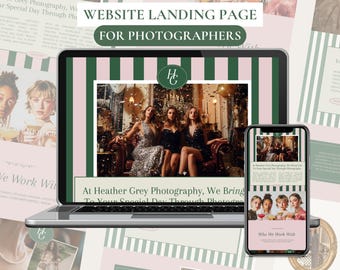 Mall för landningssida för fotograf | Elegant Canva-webbdesign (digital nedladdning)