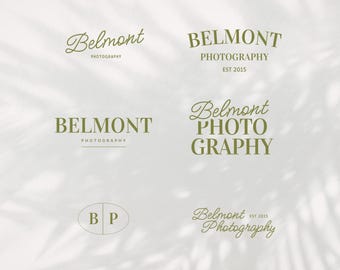 15 Premade Photography Logo Templates, Elegant Branding Kit (Canva Editable, Digital Download)