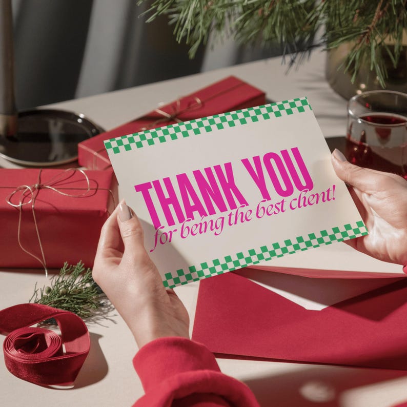 Editable Client Thank You Card Template, Canva Insert Cards, Client ...