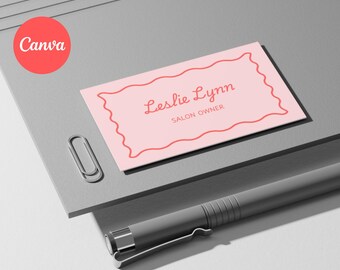 Business Card Template, Modern Canva Design (Digital Download)