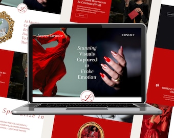 Modello di sito web Canva per fotografi di lusso / Pagina di destinazione Canva / Imprenditori /