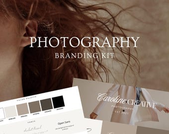 Photographer Brand Board Template | Branding Kit | Canva Editable Logo Kit (Digital Download)